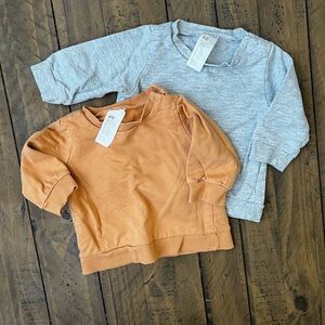 H&M Baby Sweatshirt Set in Rust Orange and Gray